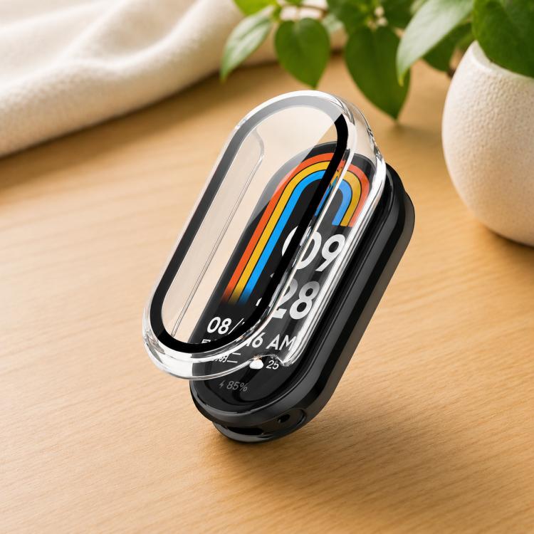 Clear protective cover fitted over a Xiaomi Smart Band screen