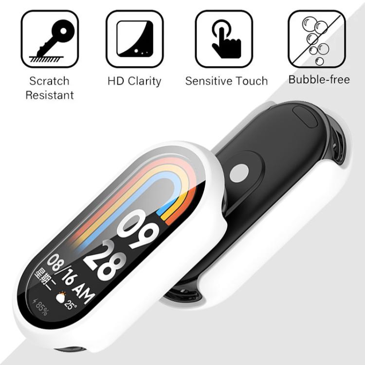 White watch band protective cover with touchscreen and scratch-resistant features