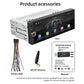 In-dash car stereo head unit bundle with touchscreen, power cable, and WiFi/BT antenna