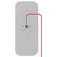 White RV LED roof light back with mounting screw holes and red wiring lead