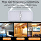 White RV LED roof light front cover with mode button in the center