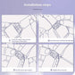 Watch band installation diagram showing strap connection, screw insertion, and tightening steps