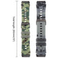 Green and gray camouflage silicone watch bands, each 265 mm long