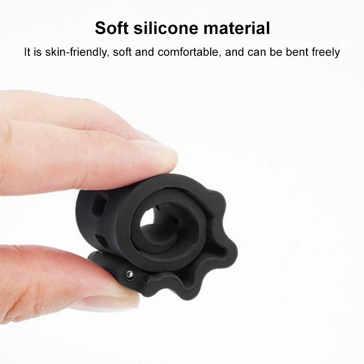 Black silicone watch band bent to show its flexible material