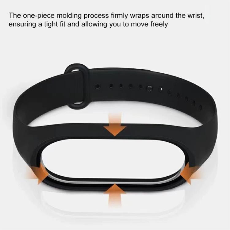 xDfind Solid Color Integrated Cover Silicone Watch Band, For Xiaomi Smart Band 11 / 10 / 9 / 8
