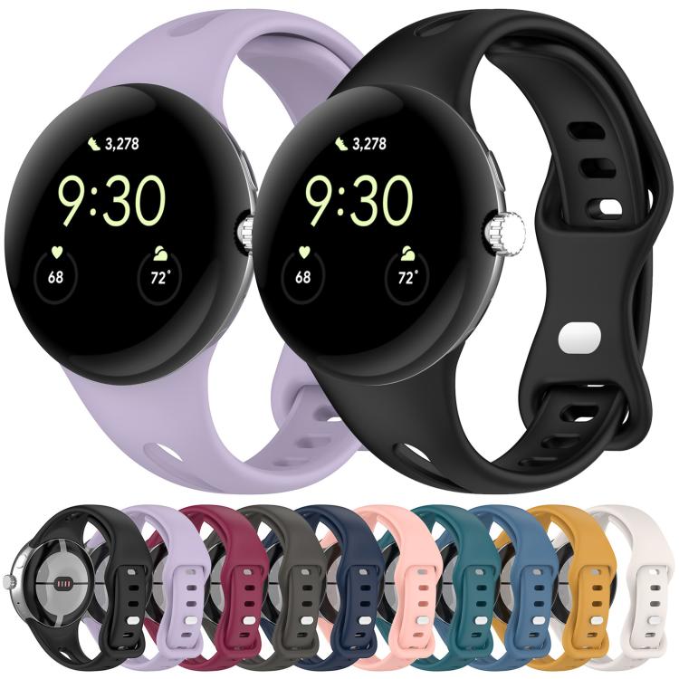 xDfind Small Waist Butterfly Buckle Silicone Watch Band, For Google Pixel Watch 5 / 4 / 3 / 2 / 1 41mm