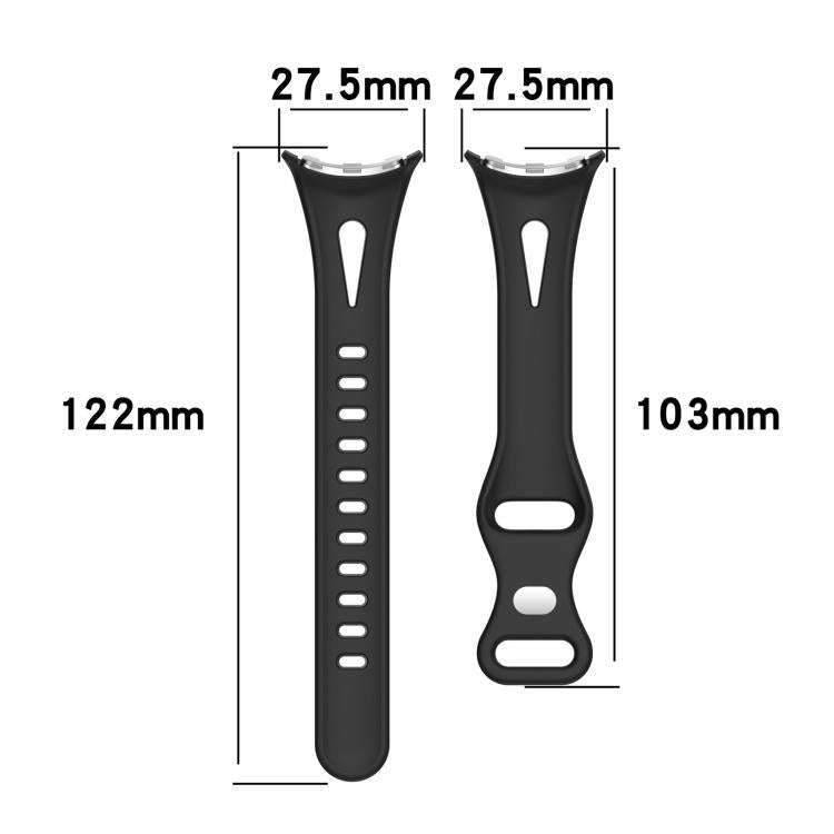 xDfind Small Waist Butterfly Buckle Silicone Watch Band, For Google Pixel Watch 5 / 4 / 3 / 2 / 1 41mm