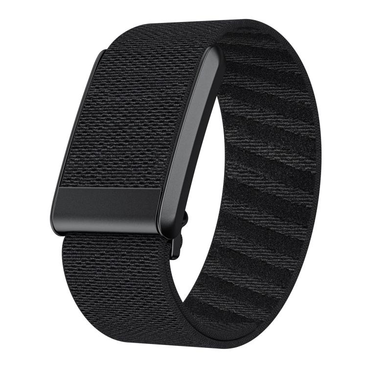Black patterned nylon WHOOP 4.0 watch band with adjustable clasp