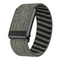 Olive green and black patterned nylon WHOOP 4.0 watch band
