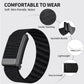 Black elastic nylon watch band with woven pattern and adjustable buckle for WHOOP 4.0