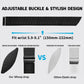 Black nylon watch band with adjustable buckle and tapered end