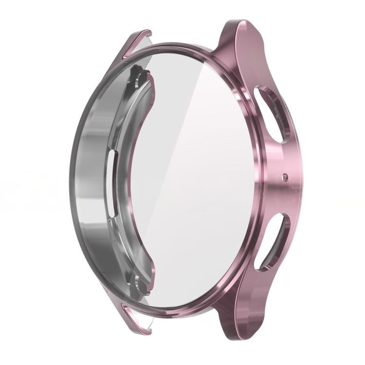 Rose gold TPU watch cover with integrated tempered glass screen protector for Samsung Galaxy Watch7