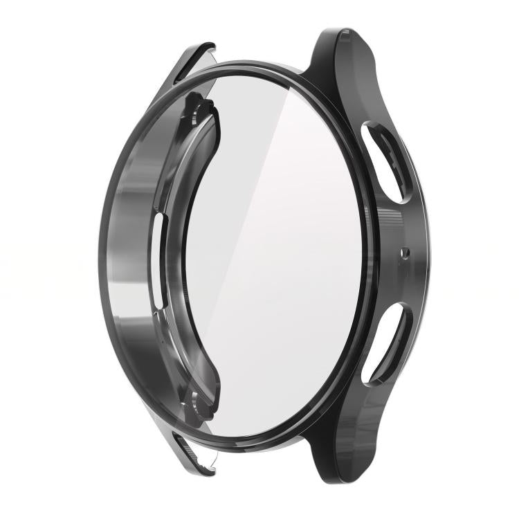 Black Samsung Galaxy Watch7 cover with integrated clear screen protector