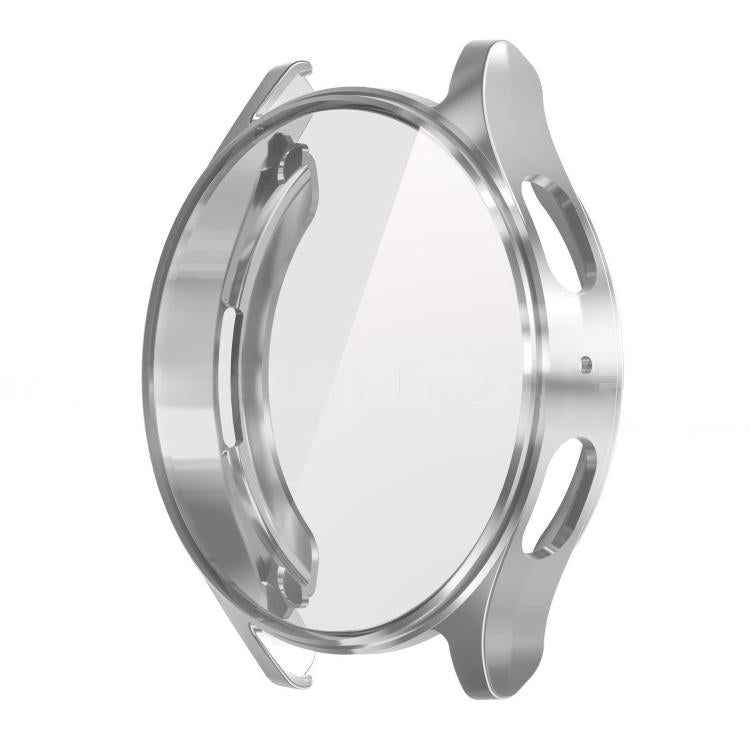 Silver TPU watch cover with integrated tempered glass screen protector for Samsung Galaxy Watch7