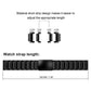 Black watch band length diagram showing removable links and a 7.48-inch length