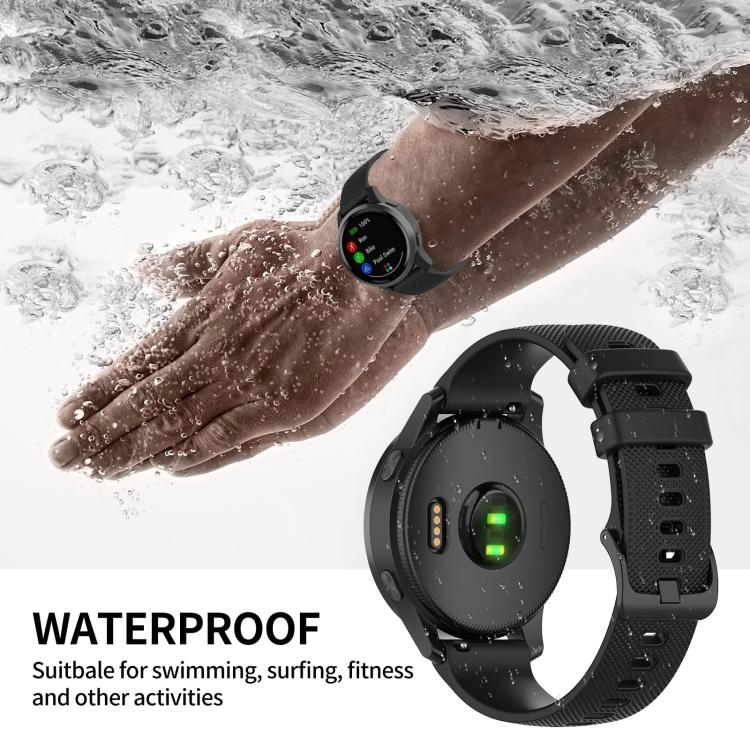 5 Pack xDfind Small Plaid Solid Color Silicone Watch Band, 18mm, 20mm, 22mm