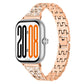 Five Beads Dual Row Diamond Stainless Steel Watch Band, For Honor Watch X5