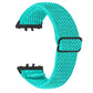 Black Connector Wave Pattern Elastic Woven Nylon Watch Band, For Honor Watch X5