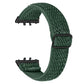 Black Connector Wave Pattern Elastic Woven Nylon Watch Band, For Honor Watch X5