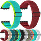 Black Connector Wave Pattern Elastic Woven Nylon Watch Band, For Honor Watch X5