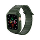 Army green integrated silicone watch band with protective case