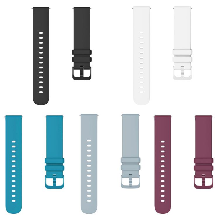 5 Pack xDfind Flat Pure Color Silicone Watch Band, 18mm, 20mm, 22mm