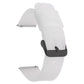 Translucent white silicone watch band with black pin buckle