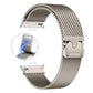 Silver stainless steel Milanese watch band with magnetic clasp and watch connectors