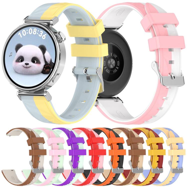 xDfind Ice Crystal Texture Two Color Silicone Watch Band, For Huawei Watch GT 6 / 5 / 4 41mm