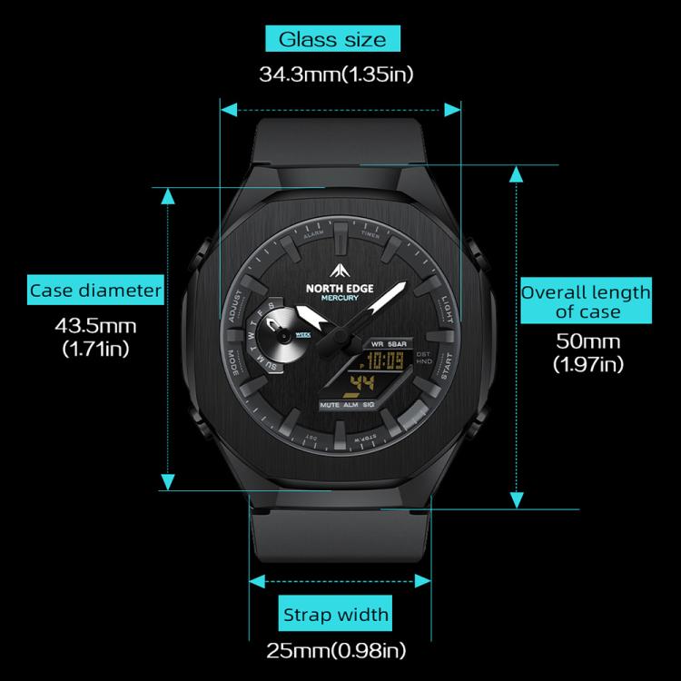 Black round electronic sports watch face with push buttons and black strap