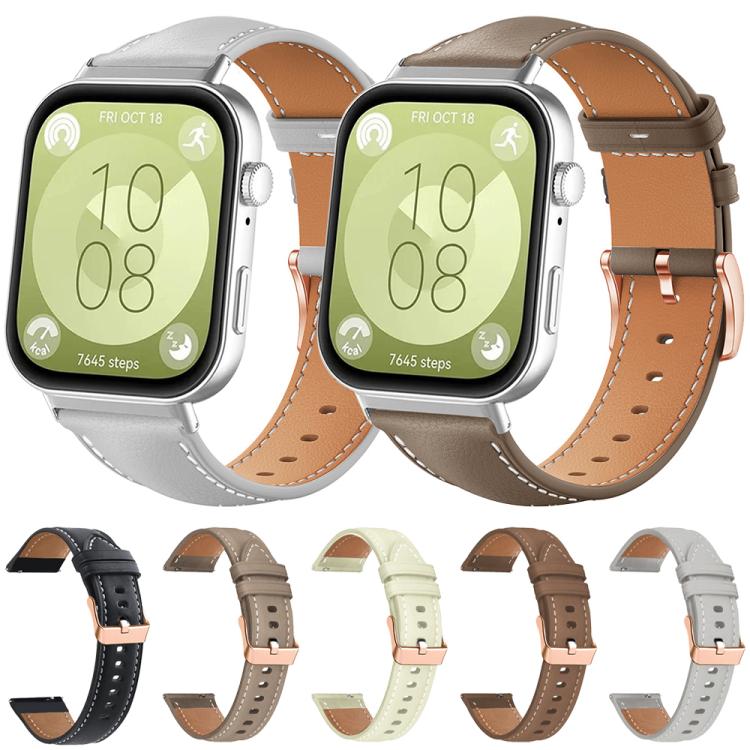 Vegan leather watch bands in five colors, shown on watches and separately