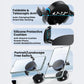 Foldable telescopic car phone holder with protective silicone cushion
