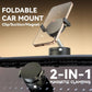 Foldable car phone magnetic clamp holder with rotating circular pad