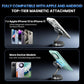 Magnetic car phone holder with wireless charger pad and metal mounting arm