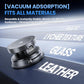 Foldable car wireless charger phone holder with vacuum base and round charging pad