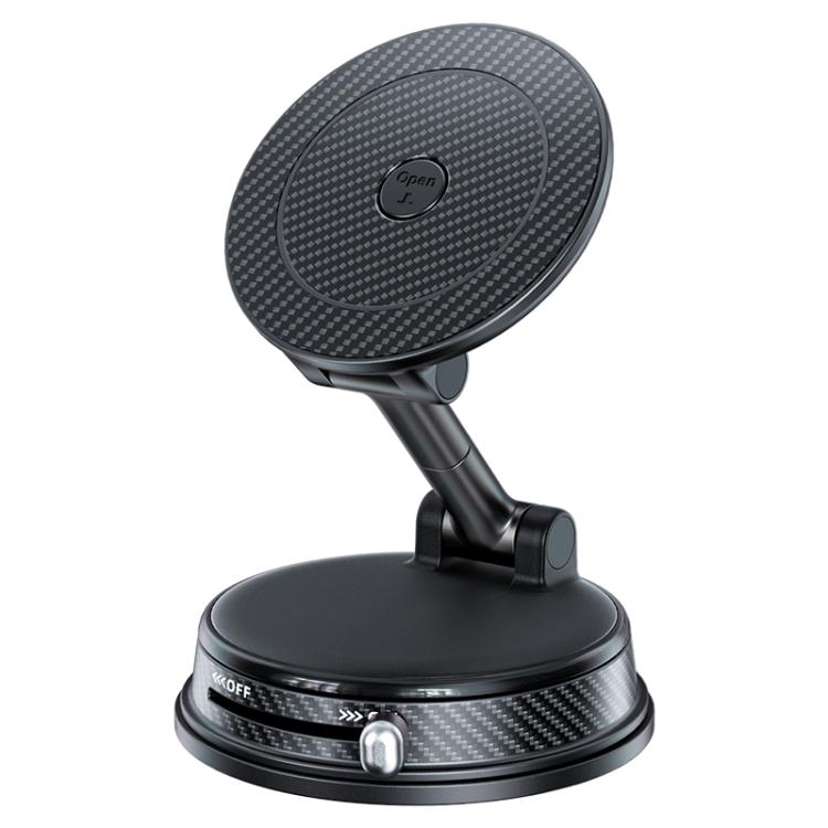 A15 Foldable Vacuum Magnetic Aromatherapy Car  Phone Holder, A15 (Black), A15 (Orange)