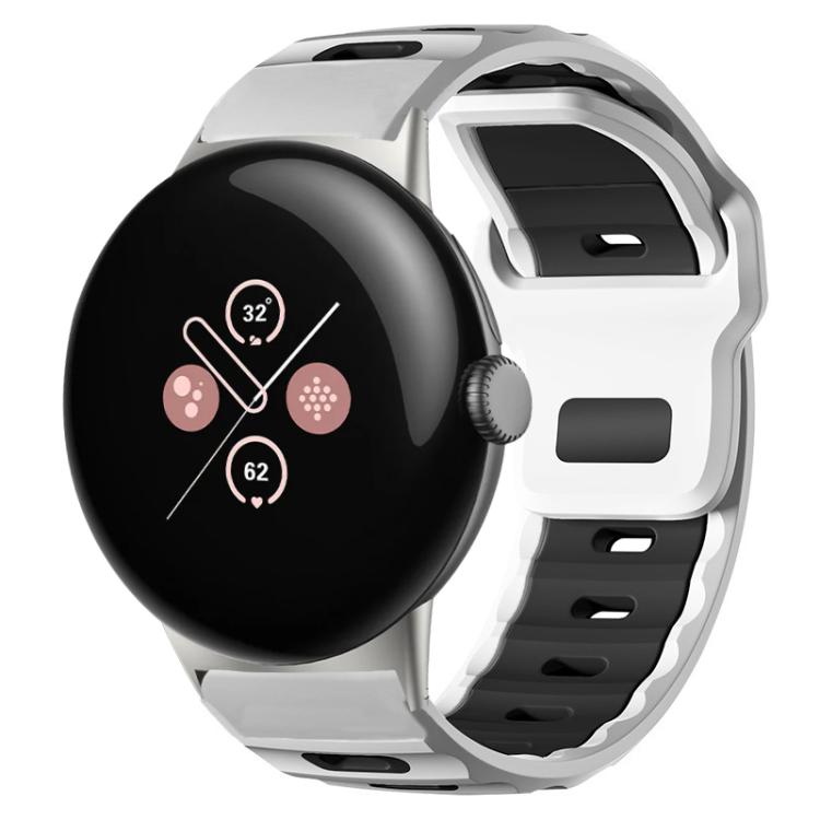 xDfind Flat-head Dual-color Silicone Watch Band, For Google Pixel Watch 5 / 4 / 3 / 2 / 1 41mm