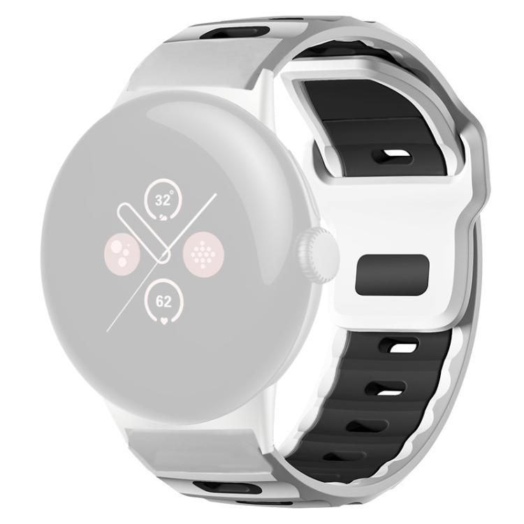 xDfind Flat-head Dual-color Silicone Watch Band, For Google Pixel Watch 5 / 4 / 3 / 2 / 1 41mm