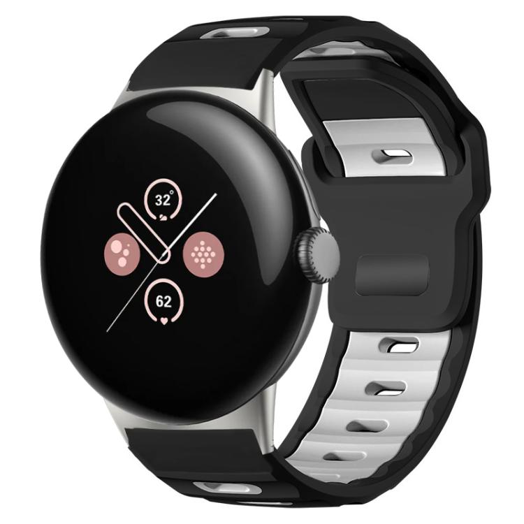 xDfind Flat-head Dual-color Silicone Watch Band, For Google Pixel Watch 5 / 4 / 3 / 2 / 1 41mm