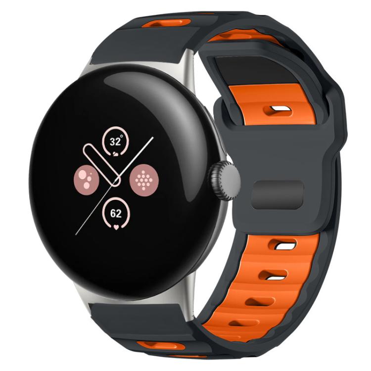 xDfind Flat-head Dual-color Silicone Watch Band, For Google Pixel Watch 5 / 4 / 3 / 2 / 1 41mm