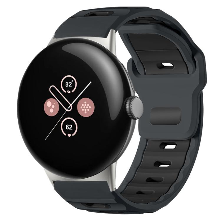 xDfind Flat-head Dual-color Silicone Watch Band, For Google Pixel Watch 5 / 4 / 3 / 2 / 1 41mm