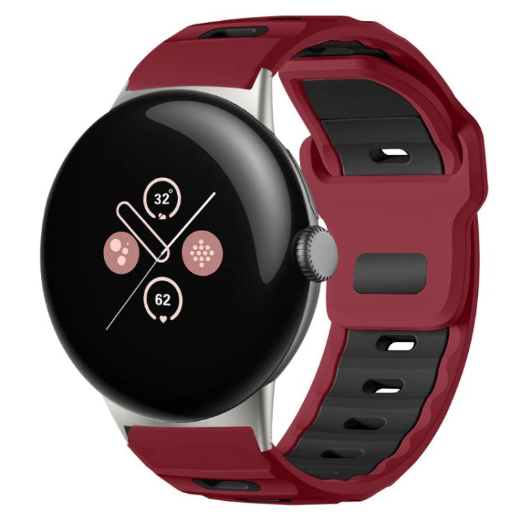 xDfind Flat-head Dual-color Silicone Watch Band, For Google Pixel Watch 5 / 4 / 3 / 2 / 1 41mm