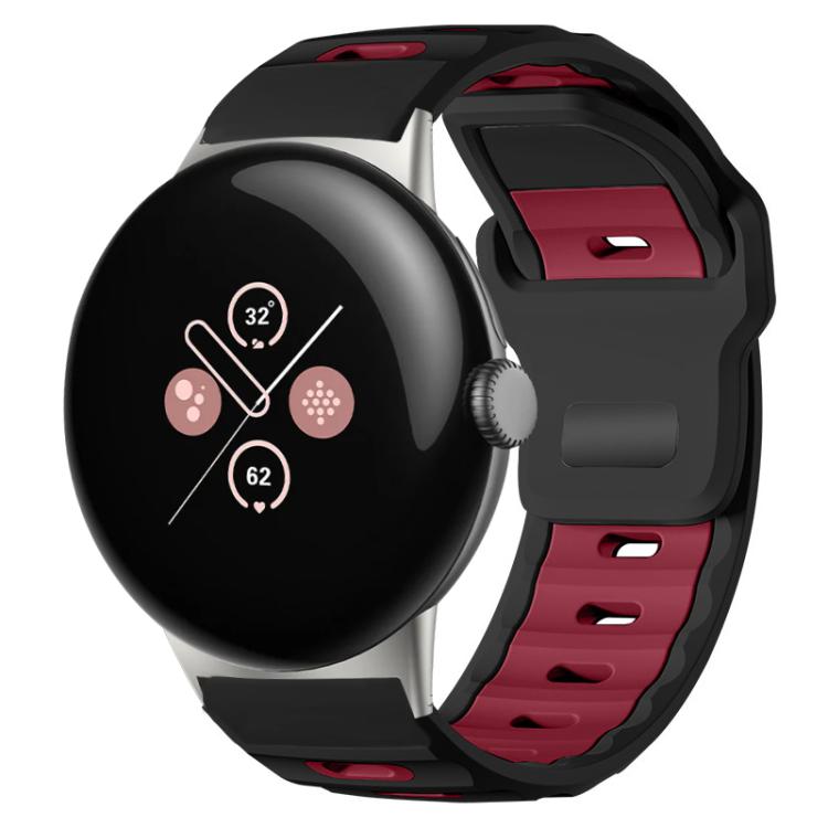 xDfind Flat-head Dual-color Silicone Watch Band, For Google Pixel Watch 5 / 4 / 3 / 2 / 1 41mm