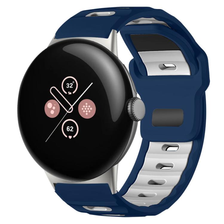 xDfind Flat-head Dual-color Silicone Watch Band, For Google Pixel Watch 5 / 4 / 3 / 2 / 1 41mm