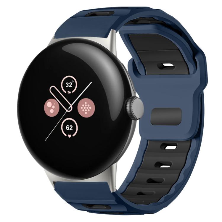 xDfind Flat-head Dual-color Silicone Watch Band, For Google Pixel Watch 5 / 4 / 3 / 2 / 1 41mm