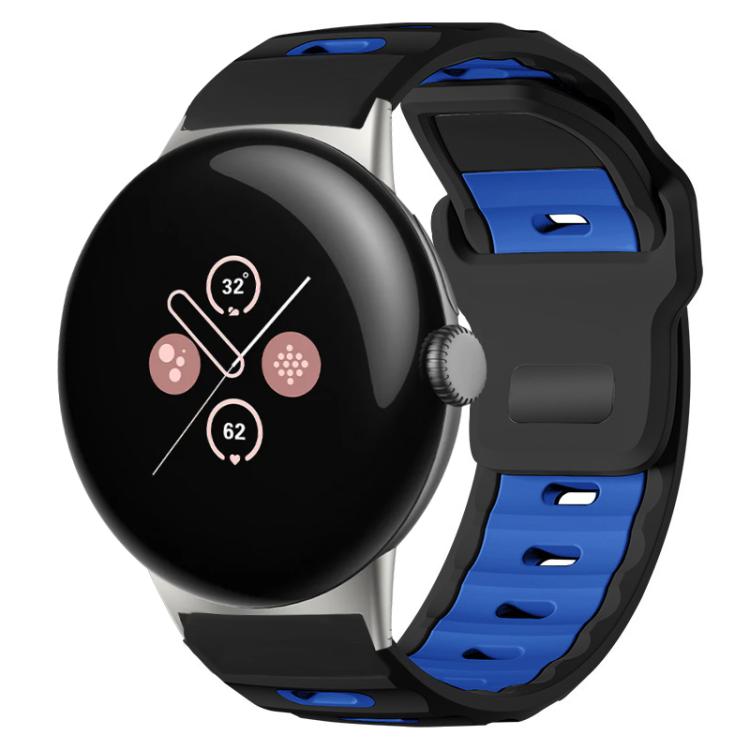 xDfind Flat-head Dual-color Silicone Watch Band, For Google Pixel Watch 5 / 4 / 3 / 2 / 1 41mm