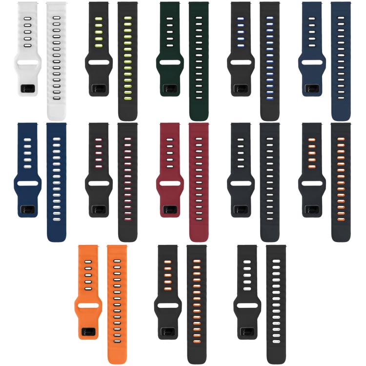 xDfind Flat-head Dual-color Silicone Watch Band, For Google Pixel Watch 5 / 4 / 3 / 2 / 1 41mm