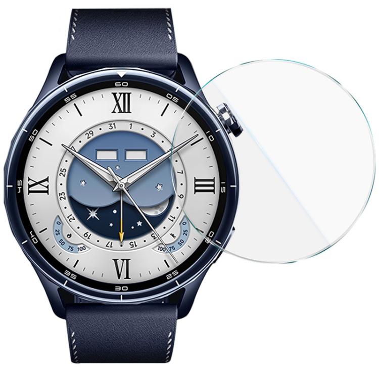 IMAK tempered glass watch screen protector shown beside a blue round watch