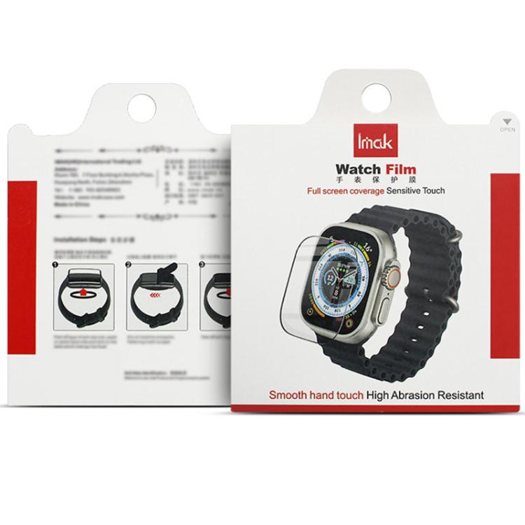 IMAK watch film retail packaging, front and back views