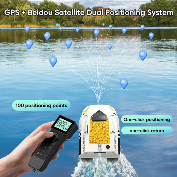 D50B GPS High Speed Smart Remote Control Fishing Bait Boat Support Dragging Net, EU Plug, US Plug, UK Plug